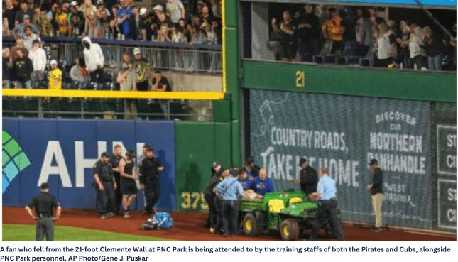 tragic moment at pnc park